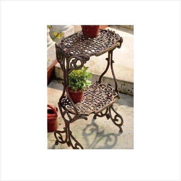 Oakland Living Corporation Oakland Living 6026-AB - 2 Level Plant Stand And Table - Antique Bronze 6026-AB